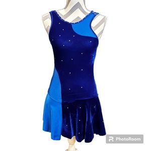 Flying Camel Designs Royal Blue Skating Dress medium adult